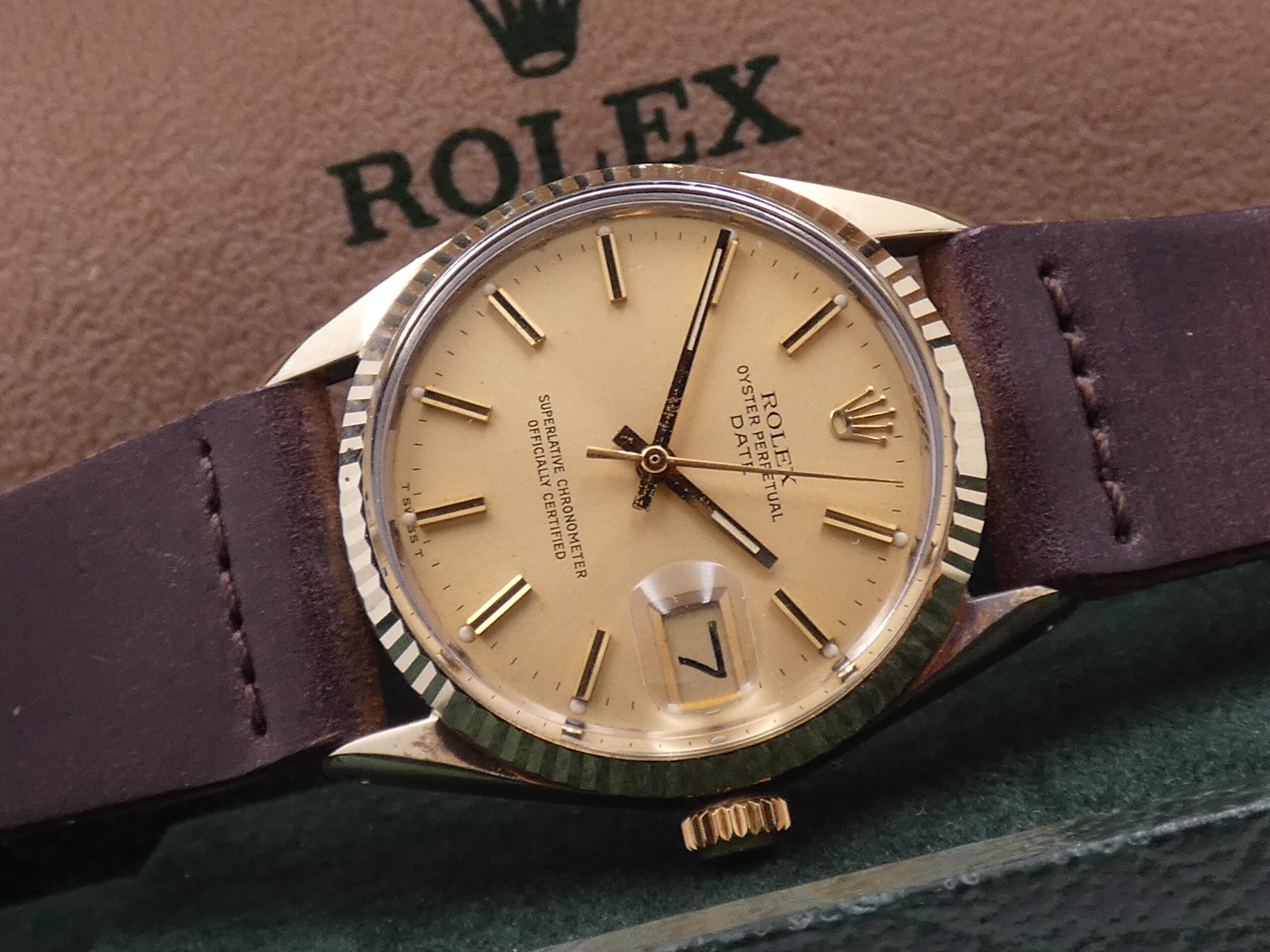 Rolex Rare 1550 Automatico Laminata Oro 18Kt ANNO 1977 Vintage - immagine 8