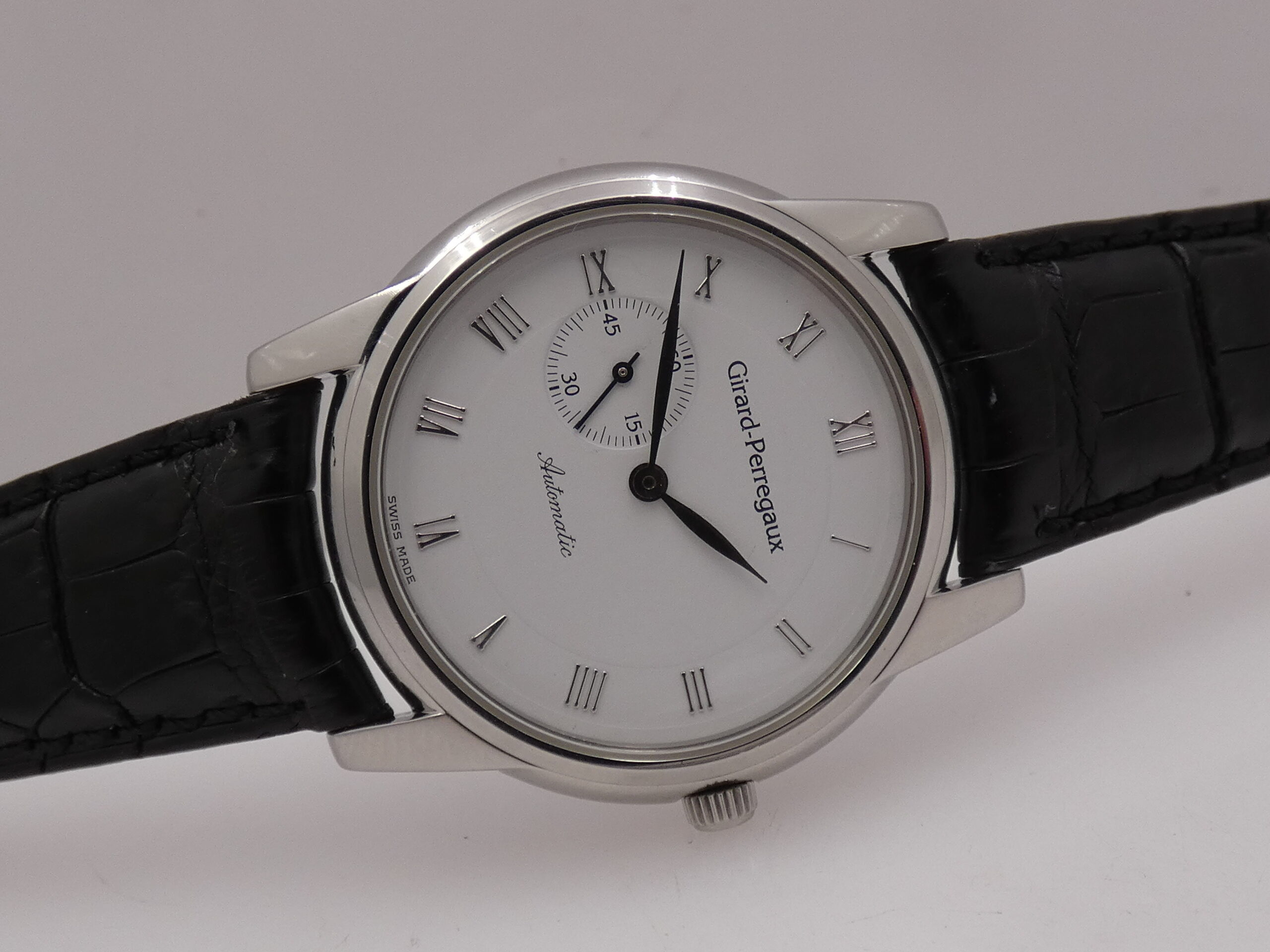 Girard Perregaux Small Second 9050 Automatico White Dial Acciaio ANNI 90 Classic Watch - immagine 8