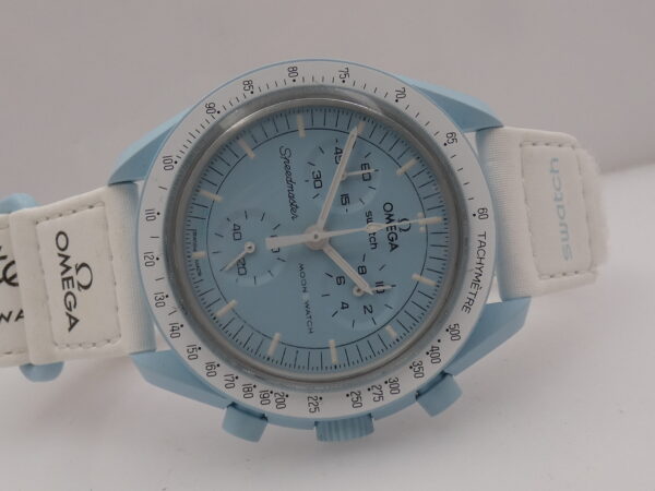 Cronografo Swatch Moonswatch x Omega "Mission To Uranus" WITH BOX Bioceramic Case Ref. SO33L100 Edizione Speciale