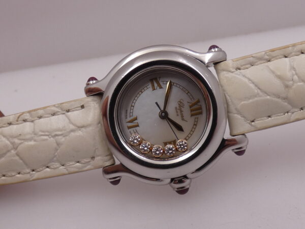 Chopard Happy Sport Lady M.O.P. & Diamanti Fluttuanti Quadrante "Happy" Anni 2000's Acciaio Ref. 27/8245-21