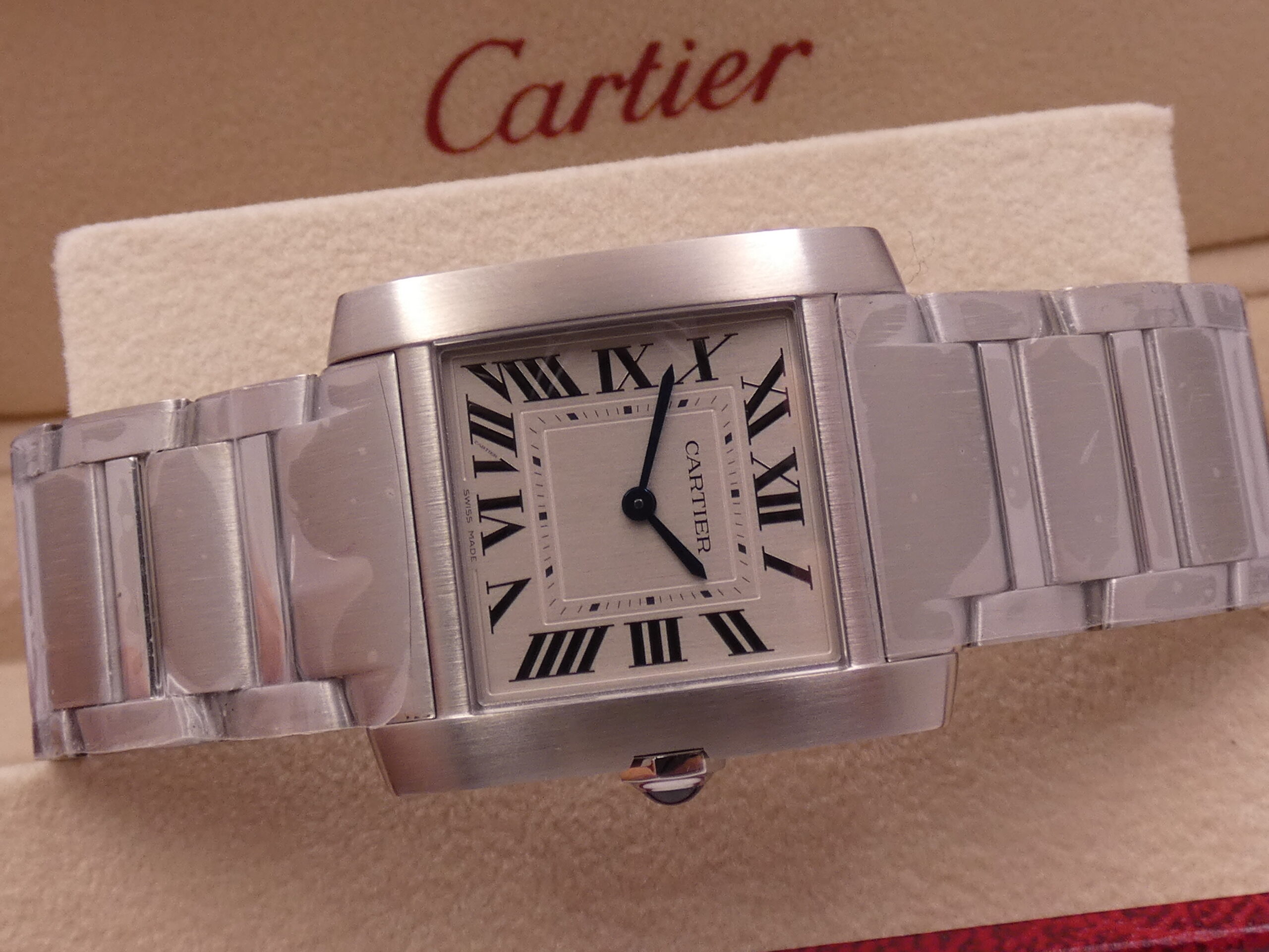 Cartier Tank Française 4476 NUOVO FULL STICKERED with TAG PRICE Acciaio Ref. WSTA0074 - immagine 7