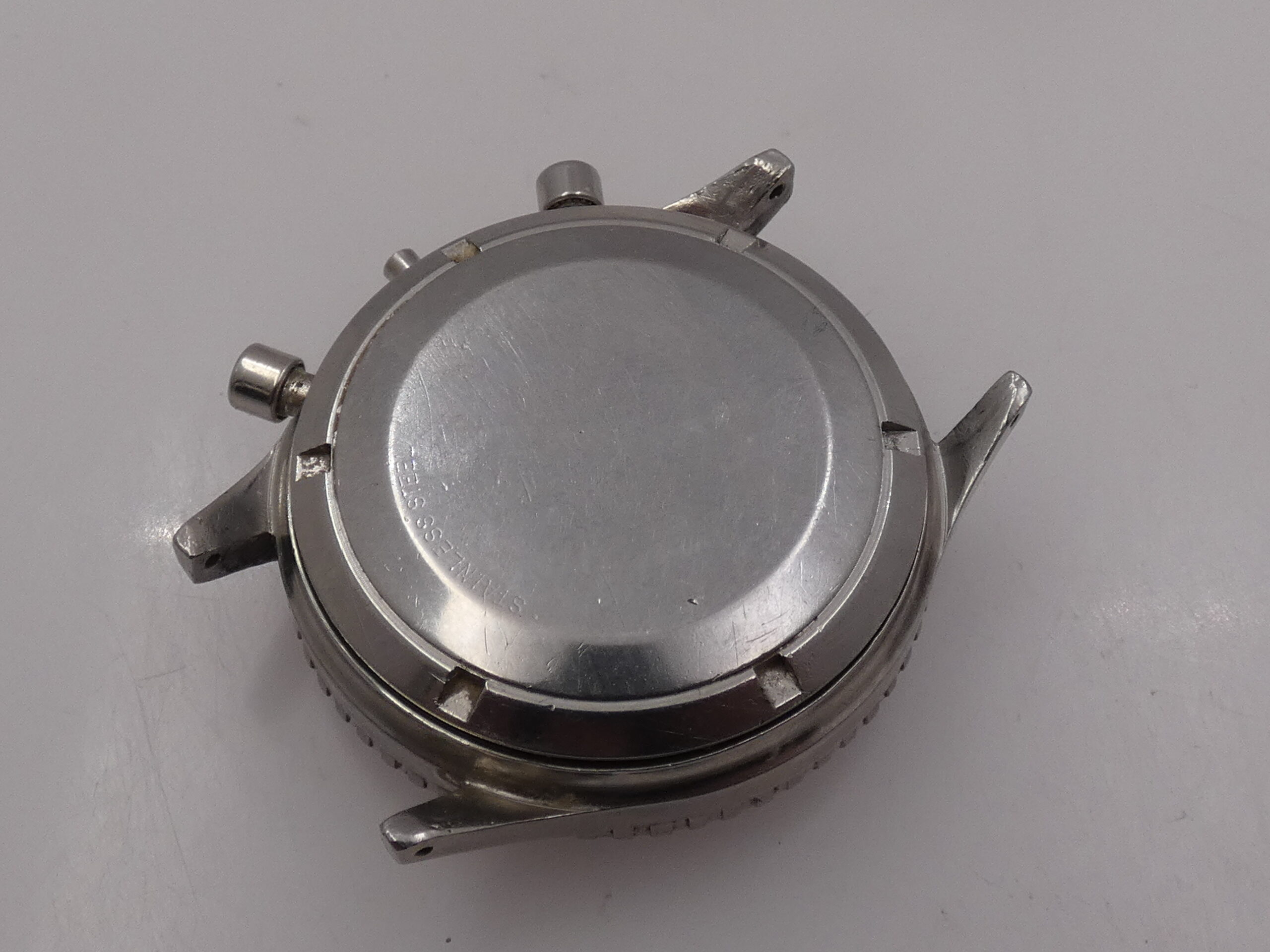 Longines CASSA COMPLETA Big Eye Skin Diver Cronografo 7981-2 FADED BEZEL Vintage Movimento 30CH Acciaio - immagine 6