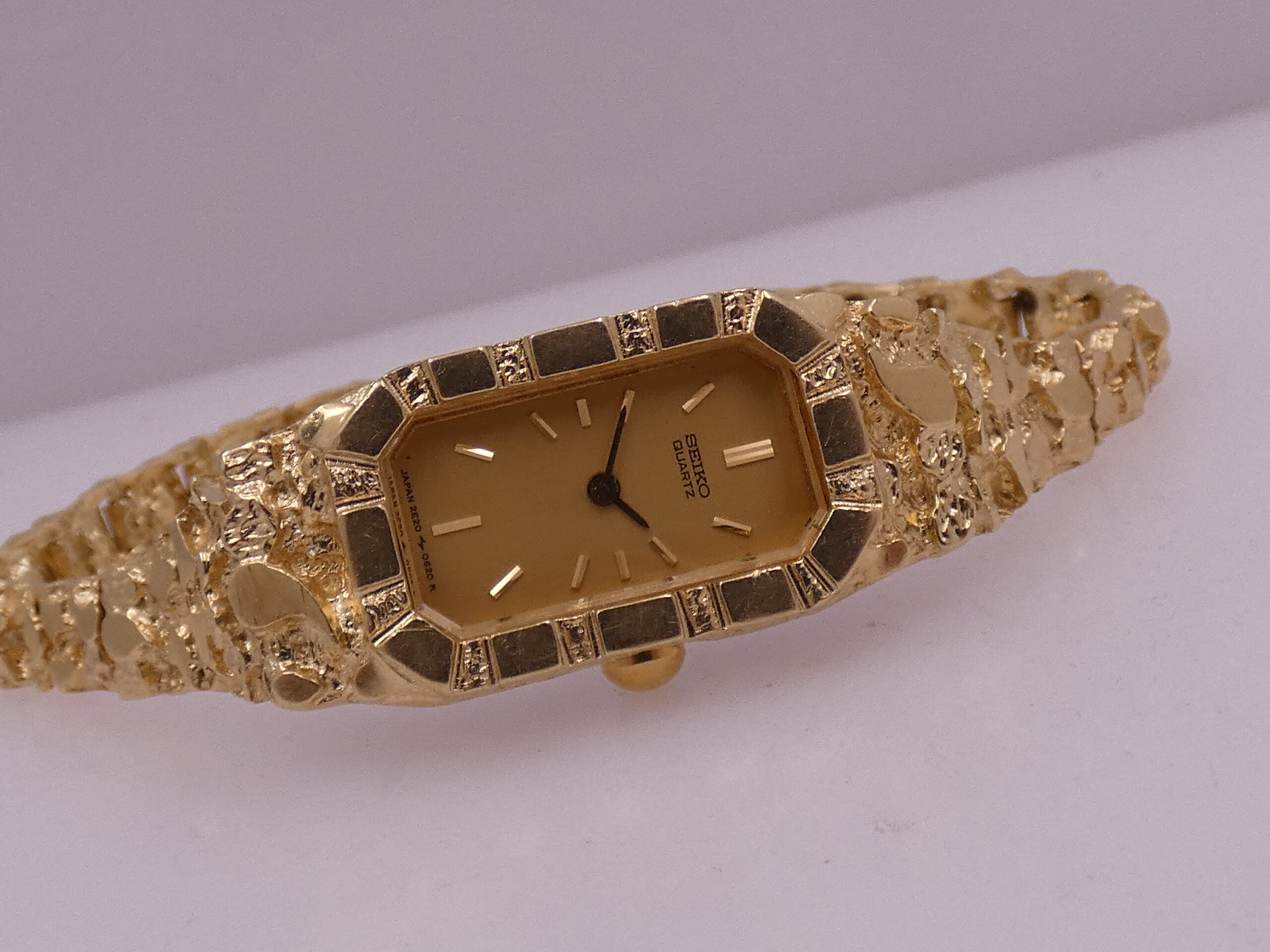 Seiko RARE Nugget Lady O62OR Oro Giallo 14Kt 80's Vintage For Ladies - immagine 7