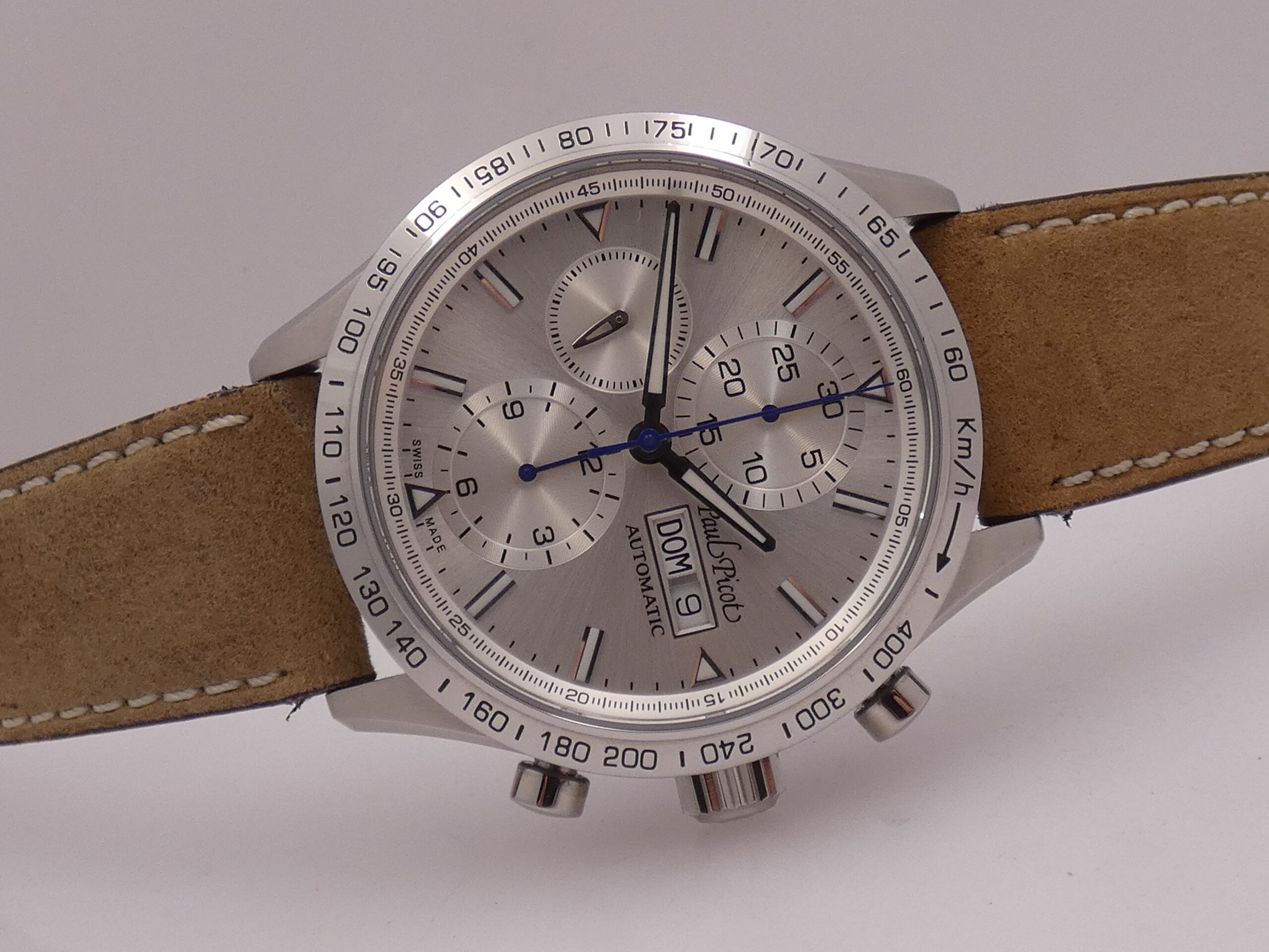 Cronografo Paul Picot Gentleman Sport 2127S 42mm LIKE NEW BOX&PAPERS Automatico Anno 2020 Acciaio - immagine 7