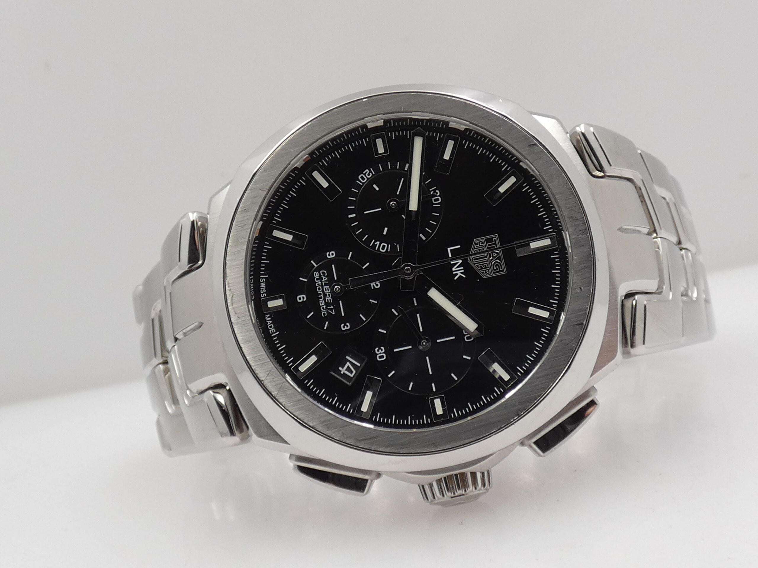 Cronografo TAG Heuer Link Calibre 17 Automatic CBC2110 With LINK BRACELET Acciaio - immagine 8
