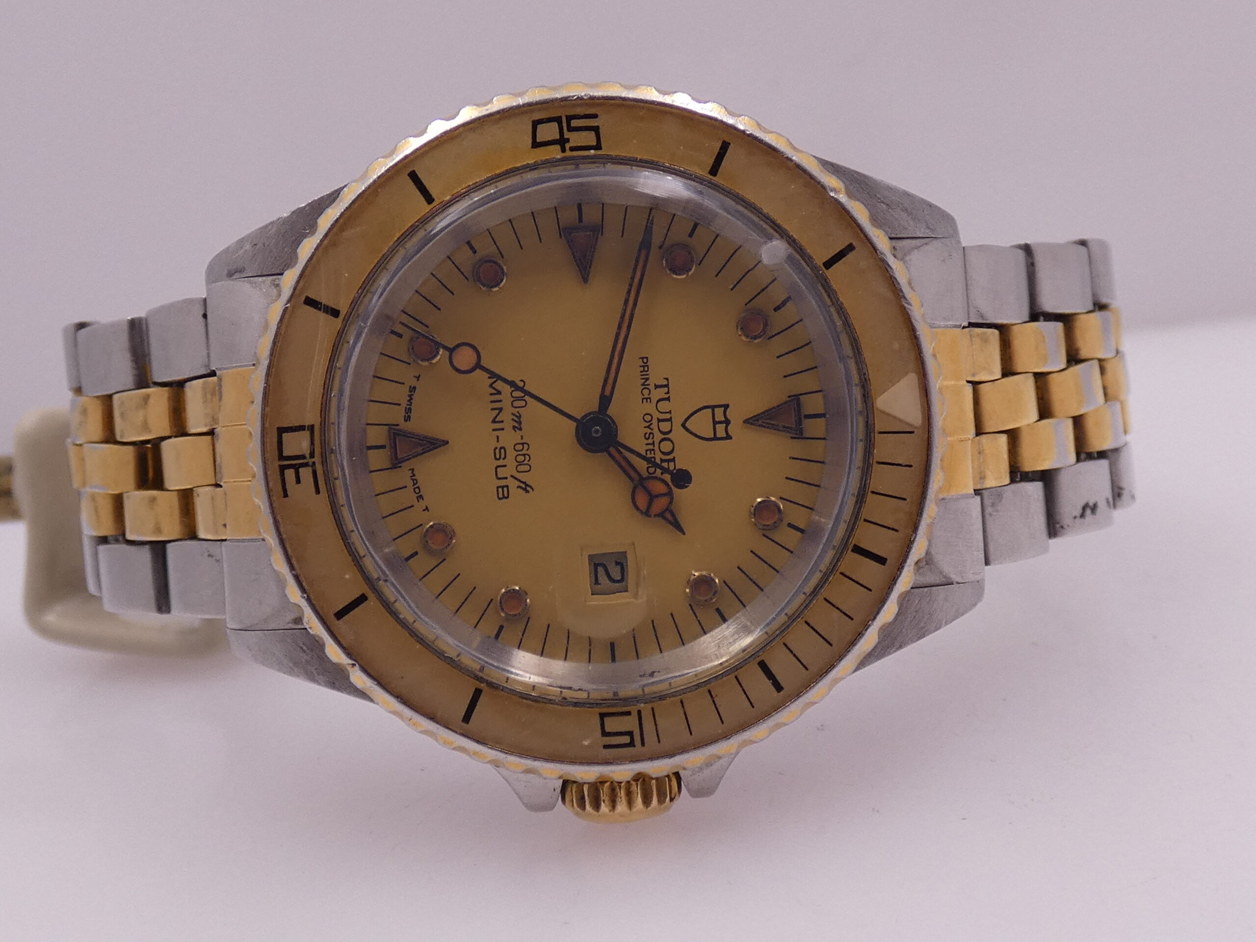 Tudor Prince Oysterdate Mini Sub 94401 By Rolex Nipple Dial Automatico Acciaio & 18Kt G.F. Anno 1988 - immagine 7