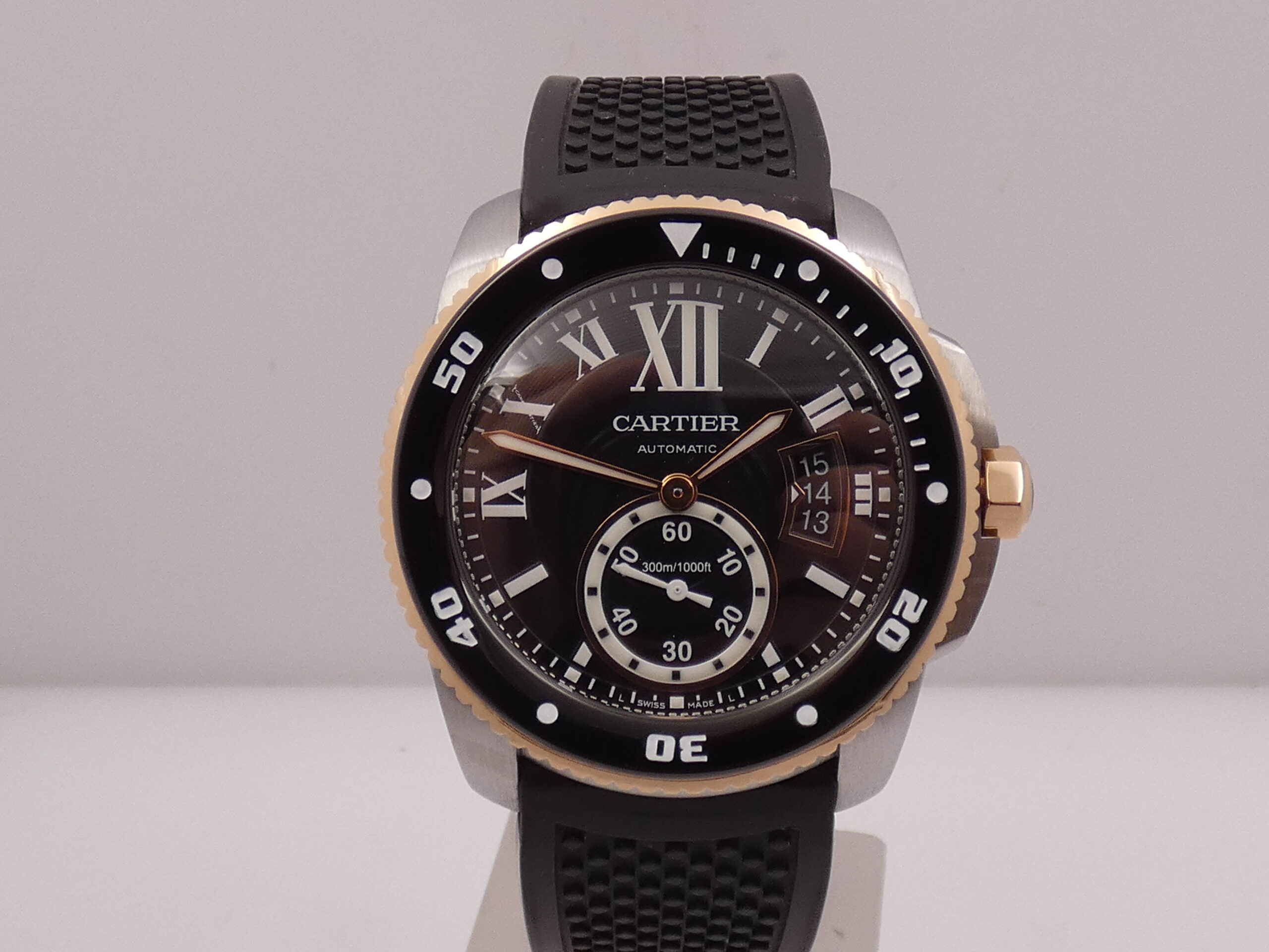 Cartier Calibre de Cartier Diver 3729 Ghiera Oro Rosa 18Kt WITH PAPERS Anno 2016 TOP CONDITION Ghiera Nera in Ceramica Automatico Acciaio - immagine 9