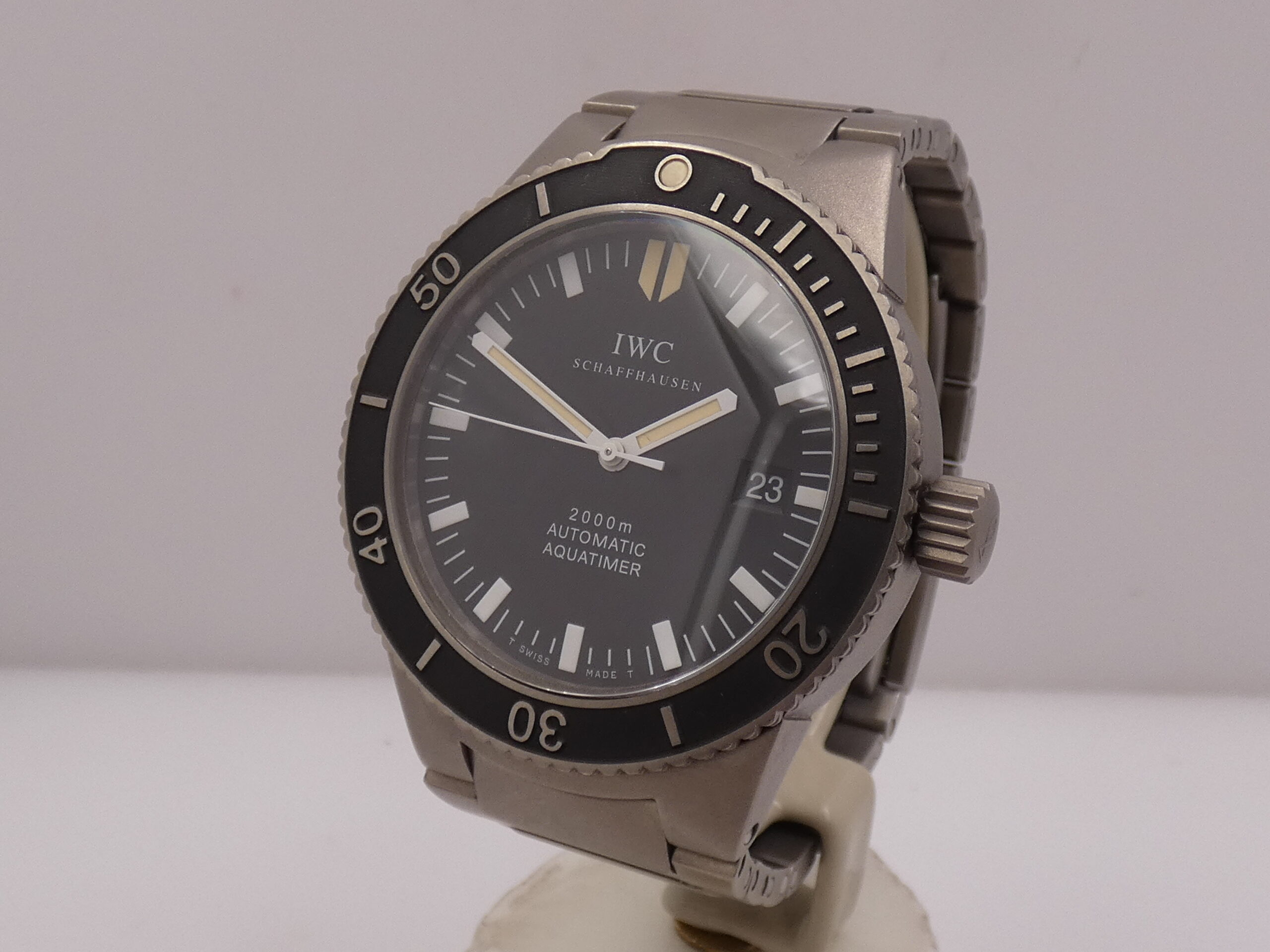 IWC Aquatimer Automatic 2000 GST 2000m IW353601 Black Dial Titanio Anni 2000 Braccialato - immagine 9