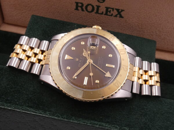 Rolex GMT-Master 16753 Brown Tiger Eye Nipple Dial Ghost Bezel ANNI 1981 18Kt Oro&Acciaio Jubilee Automatico ROOTBEER !!!
