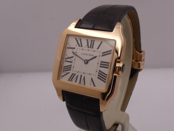 Cartier Santos Dumont 30mm 2788 Oro Rosa 18Kt LIKE NEW BOX&PAPERS Anno 2018 Ref. W2009251
