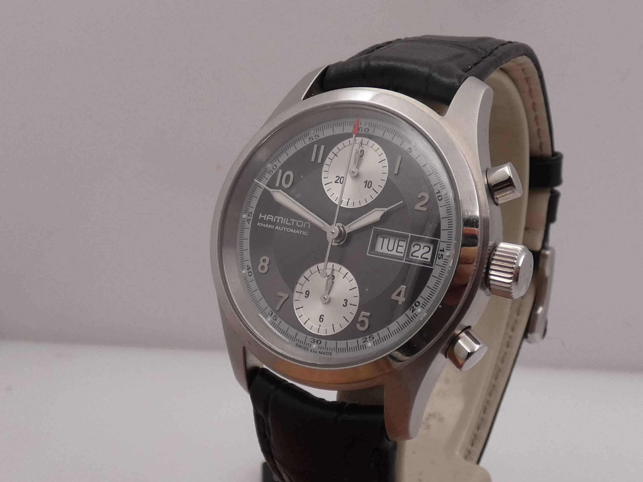 Cronografo Hamilton Khaki Field Day Date NEW BOX&PAPERS Automatico Acciaio Ref. H71466583 - immagine 9