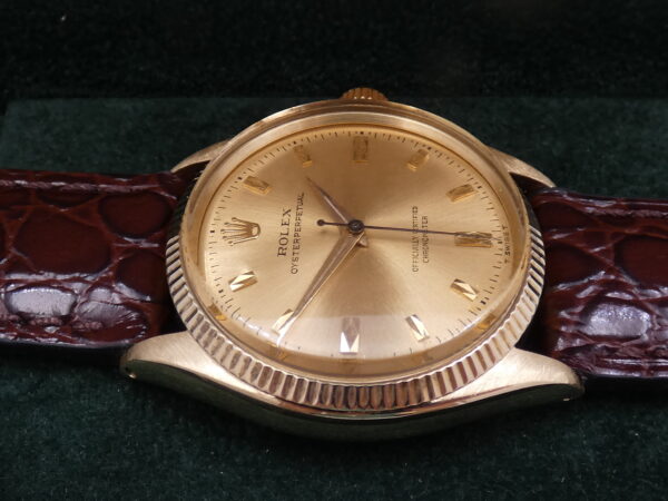Rolex Oyster Perpetual 34 6567 Oro 14Kt Automatico Rotore a Farfalla ANNI 50 Vintage