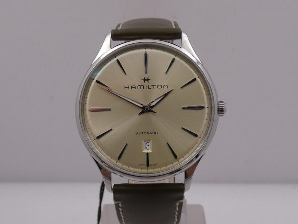 Hamilton Jazzmaster Thinline NEW BOX&PAPERS Light Green Soleil Dial Automatico Acciaio Ref. H385250