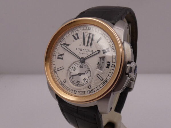 Cartier Calibre de Cartier 3389 Ghiera Oro Rosa 18Kt WITH PAPERS Anno 2013 Automatico Acciaio W7100039