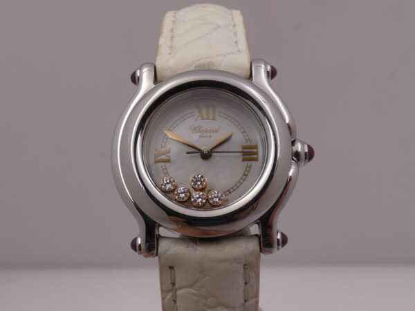 Chopard Happy Sport Lady M.O.P. & Diamanti Fluttuanti Quadrante "Happy" Anni 2000's Acciaio Ref. 27/8245-21
