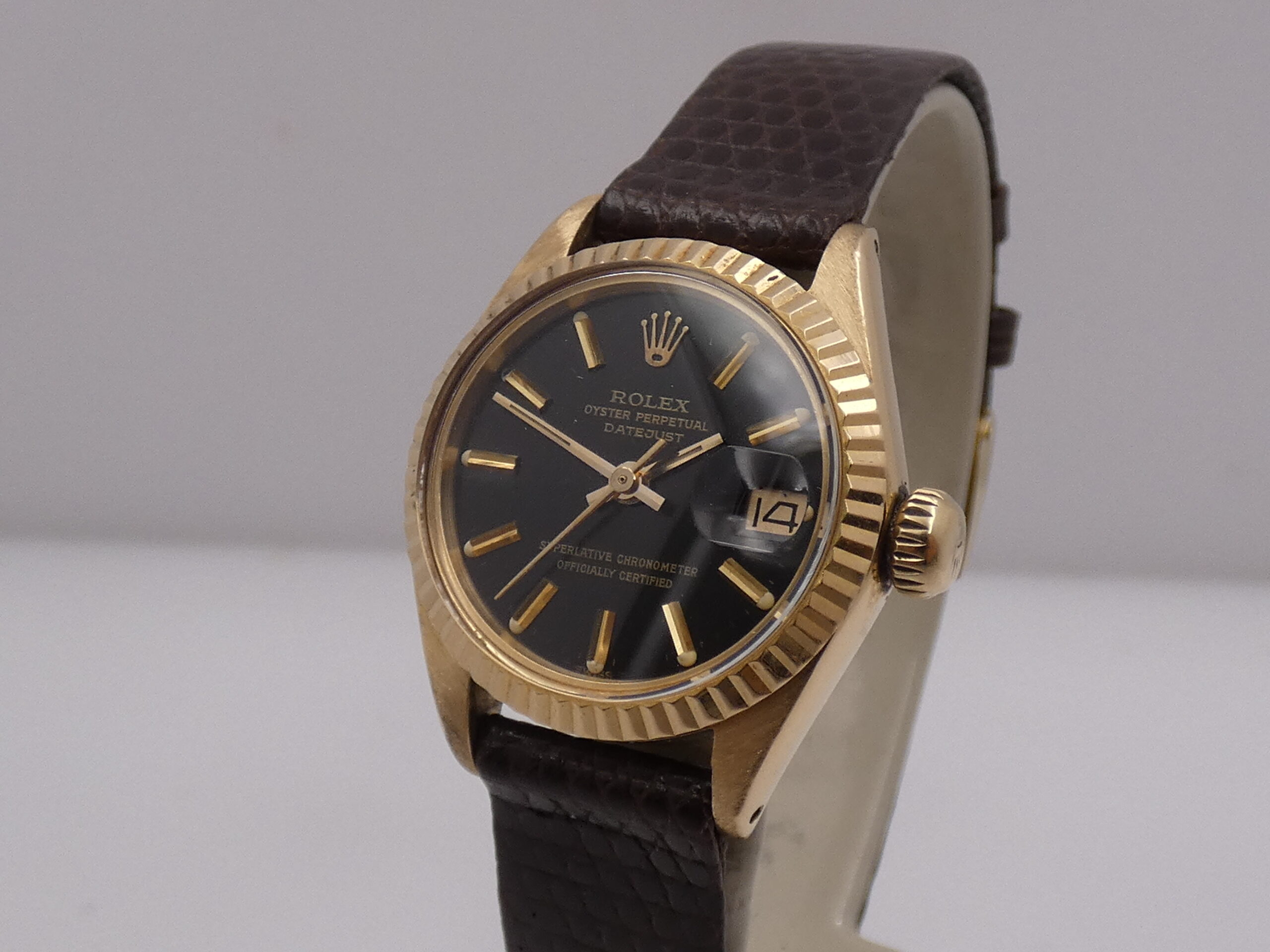 Rolex Lady-Datejust 6916 GILT DIAL Oro Massiccio 18Kt ANNO 1973 Automatico Wonderful Watch - immagine 8