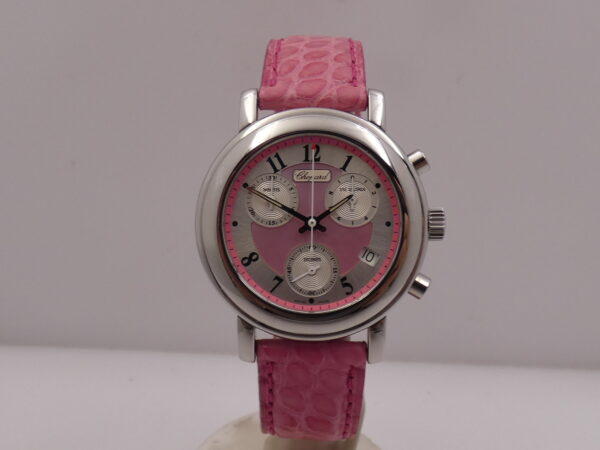 Cronografo Chopard Mille Miglia 12/8900 33mm PINK M.O.P. DIAL TOP CONDITION For Ladies EDIZIONE LIMITATA DI 2000PZ AL MONDO Elton John Aids Foundation