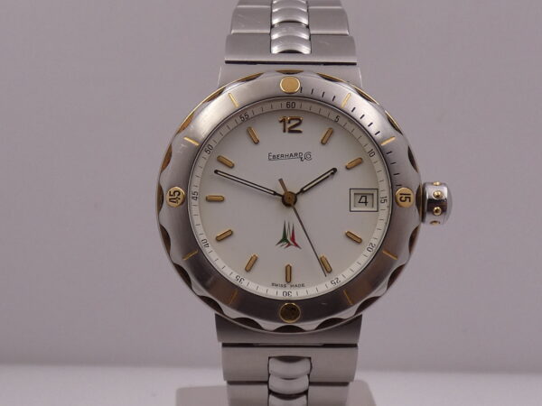 Eberhard & Co. Fly Matic Frecce Tricolori 42007 18Kt G.F. & Acciaio Automatico Anni 2000