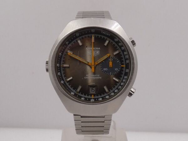 Cronografo Heuer Carrera Vintage Oversize 39mm FUME' Dial Automatico JUST SERVICED ANNI '70 Ref 150.573
