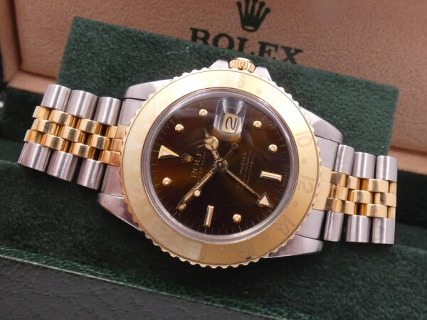 Rolex GMT-Master 16753 Brown Tiger Eye Nipple Dial Ghost Bezel ANNI 1981 18Kt Oro&Acciaio Jubilee Automatico ROOTBEER !!!