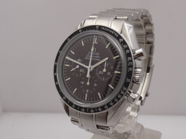 Cronografo Omega Speedmaster Professional Moonwatch CHOCOLATE BOX PAPERS & TAG PRICE Anno 2011 Manuale Acciaio BRACCIALATO