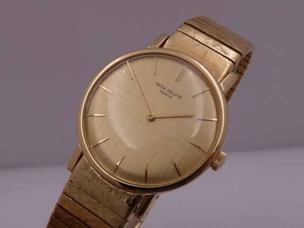 Patek Philippe Calatrava 3426 Bracciale Bark Oro Massiccio 18Kt Texured Dial ANNO 1965 Manuale Vintage