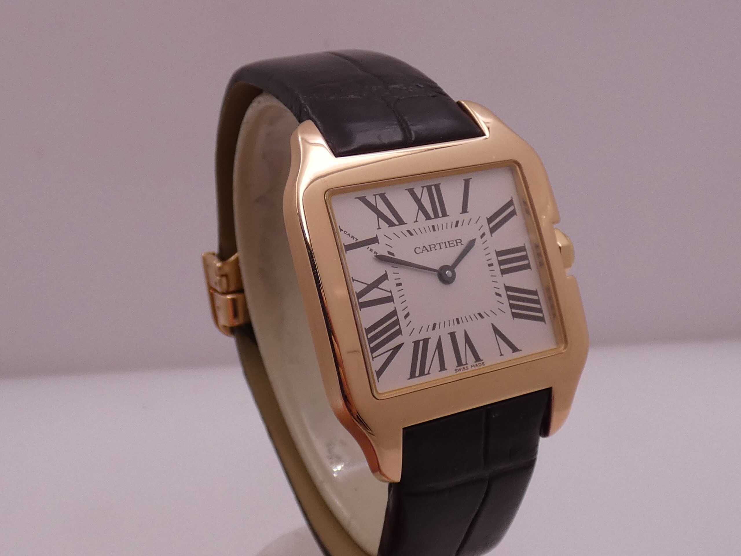 Cartier Santos Dumont 30mm 2788 Oro Rosa 18Kt LIKE NEW BOX&PAPERS Anno 2018 Ref. W2009251 - immagine 10