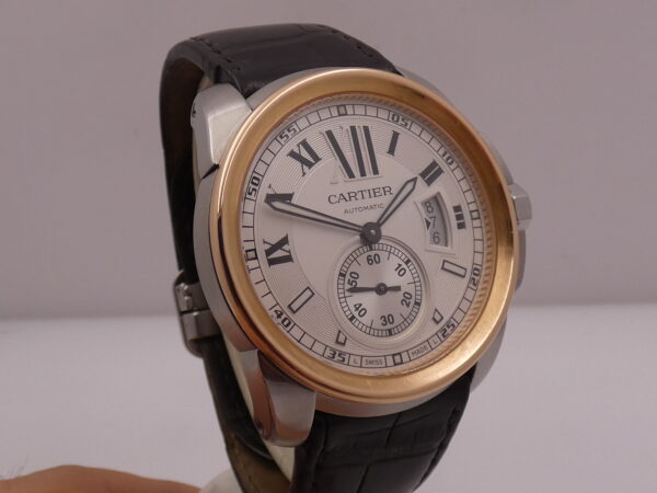 Cartier Calibre de Cartier 3389 Ghiera Oro Rosa 18Kt WITH PAPERS Anno 2013 Automatico Acciaio W7100039