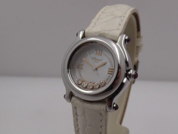 Chopard Happy Sport Lady M.O.P. & Diamanti Fluttuanti Quadrante "Happy" Anni 2000's Acciaio Ref. 27/8245-21