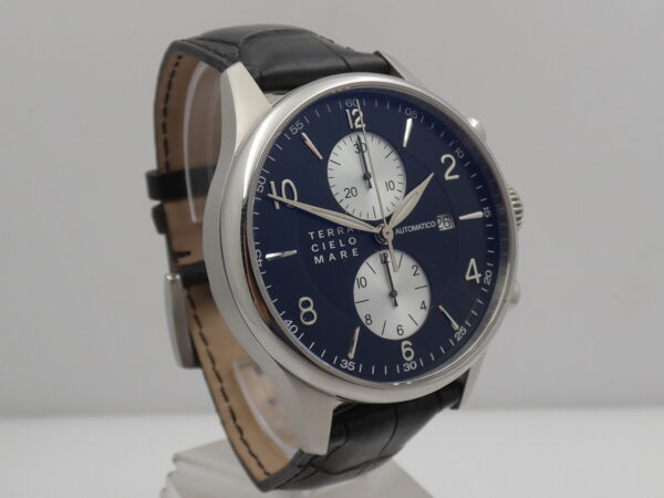 Cronografo TCM Terra Cielo Mare Milano BOX&PAPERS ANNO 2017 LIKE NEW Automatico Acciaio