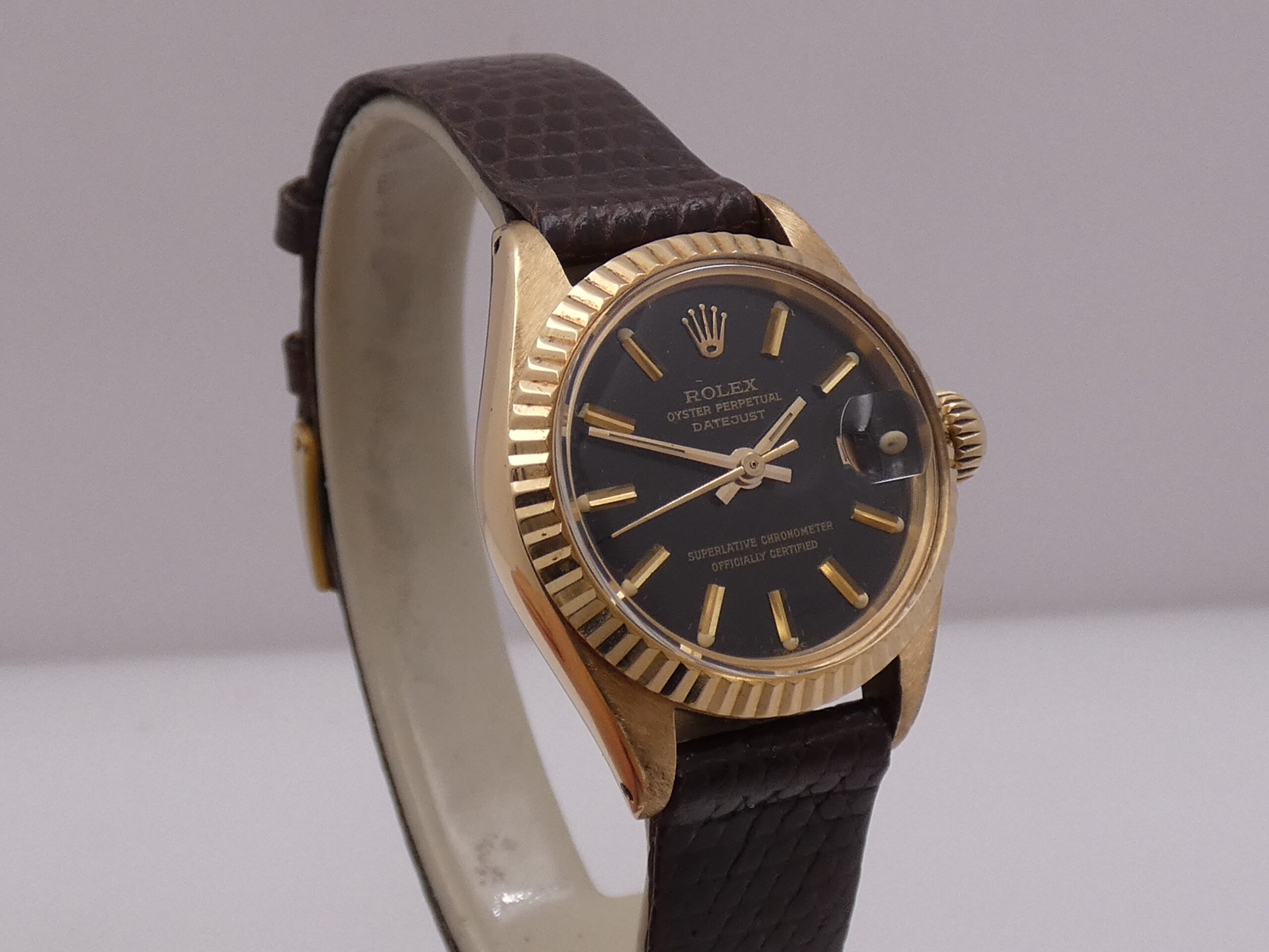 Rolex Lady-Datejust 6916 GILT DIAL Oro Massiccio 18Kt ANNO 1973 Automatico Wonderful Watch - immagine 9