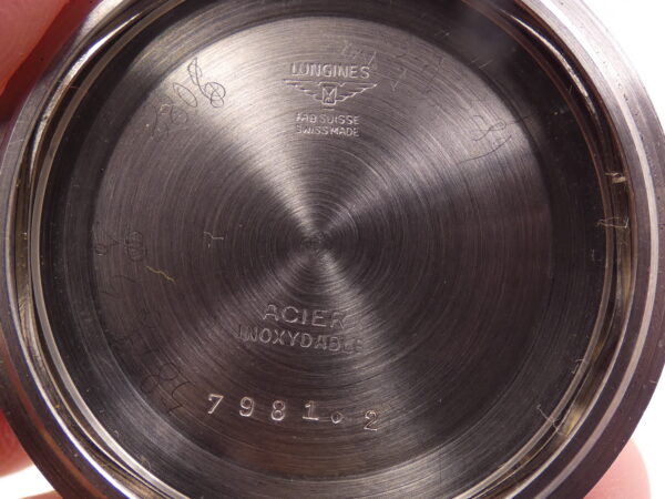 Longines CASSA COMPLETA Big Eye Skin Diver Cronografo 7981-2 FADED BEZEL Vintage Movimento 30CH Acciaio