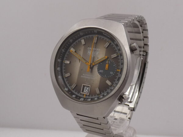 Cronografo Heuer Carrera Vintage Oversize 39mm FUME' Dial Automatico JUST SERVICED ANNI '70 Ref 150.573