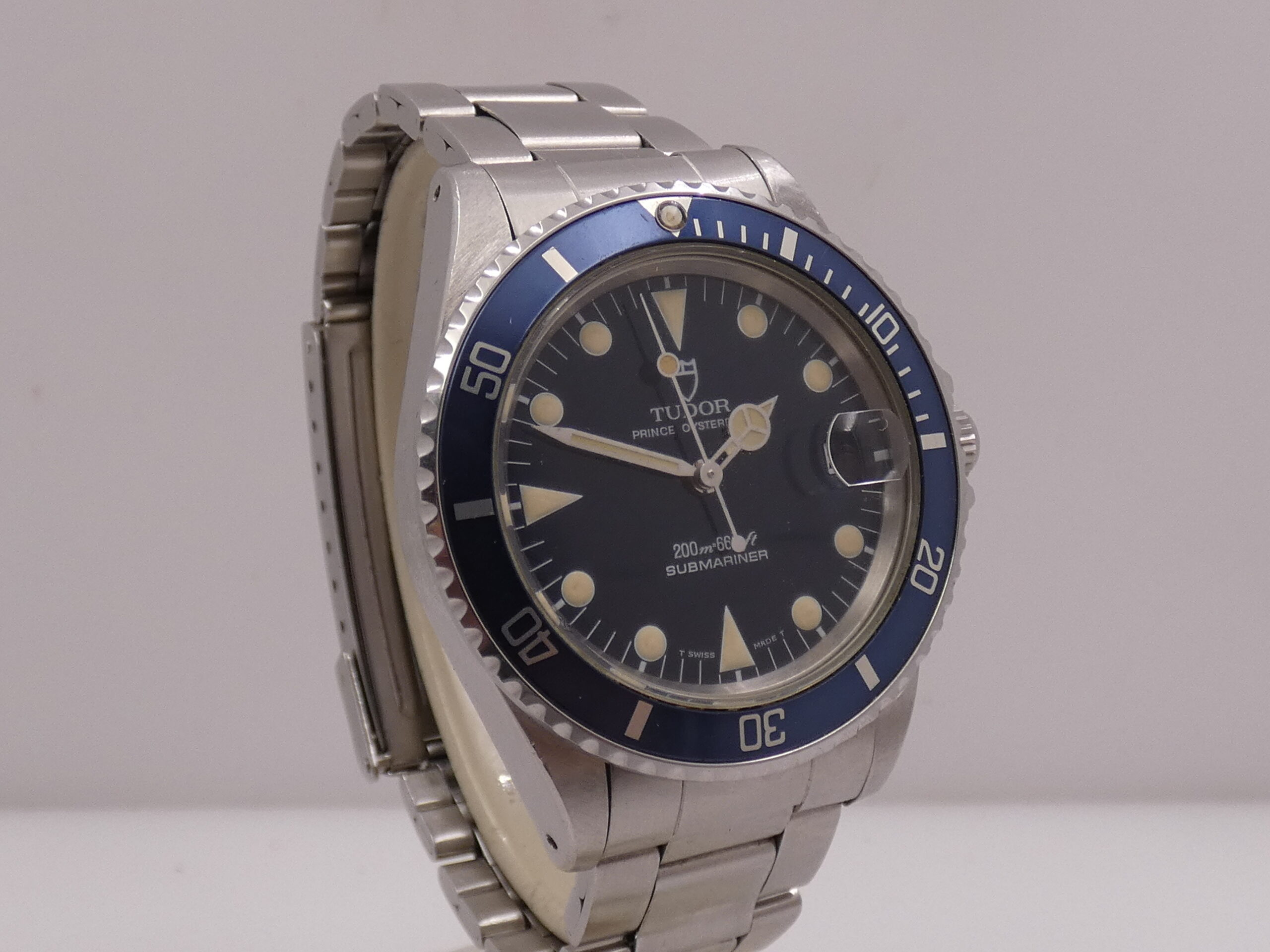 Tudor Submariner By Rolex 75090 36mm Blue Dial & Bezel MAI LUCIDATO Anno 1993 Automatico Acciaio - immagine 8