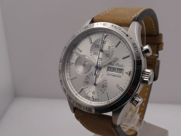 Cronografo Paul Picot Gentleman Sport Day-Date 2127S 42mm LIKE NEW BOX&PAPERS Automatico Acciaio