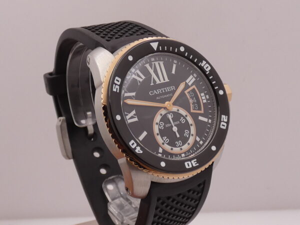 Cartier Calibre de Cartier Diver 3729 Ghiera Oro Rosa 18Kt WITH PAPERS Anno 2016 TOP CONDITION Ghiera Nera in Ceramica Automatico Acciaio