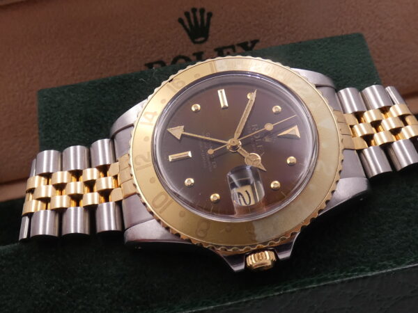 Rolex GMT-Master 16753 Brown Tiger Eye Nipple Dial Ghost Bezel ANNI 1981 18Kt Oro&Acciaio Jubilee Automatico ROOTBEER !!!