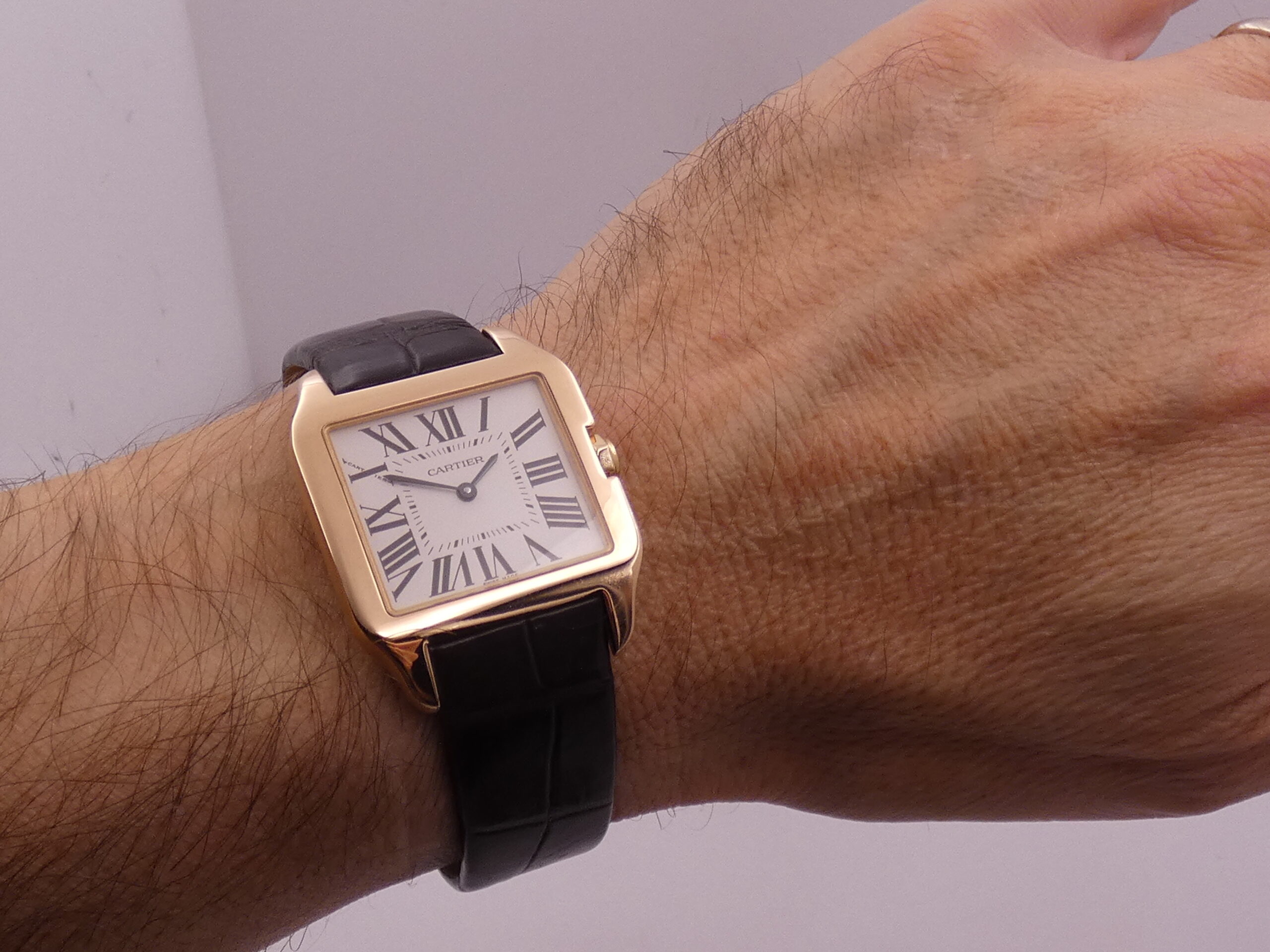 Cartier Santos Dumont 30mm 2788 Oro Rosa 18Kt LIKE NEW BOX&PAPERS Anno 2018 Ref. W2009251 - immagine 11
