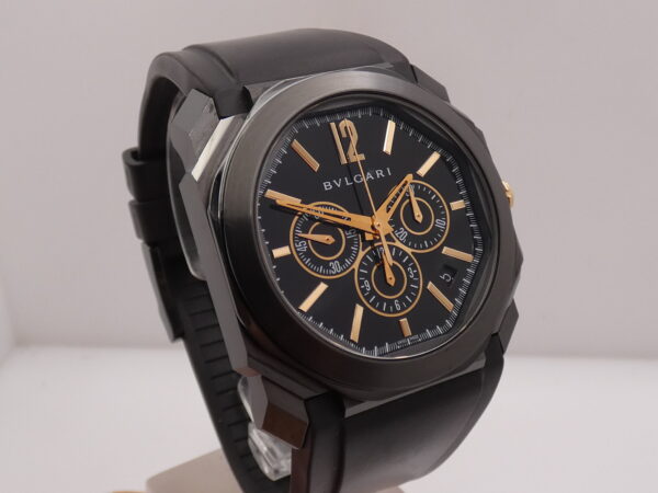 Cronografo Bulgari Octo Velocissimo Ultranero BOX&PAPERS TOP CONDITION Automatico Anno 2018 Acciaio& DLC Nero Calibro El Primero Ref. 102630