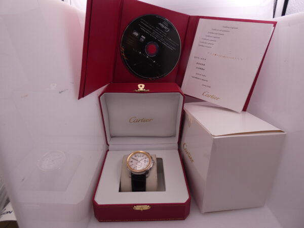 Cartier Calibre de Cartier 3389 Ghiera Oro Rosa 18Kt WITH PAPERS Anno 2013 Automatico Acciaio W7100039