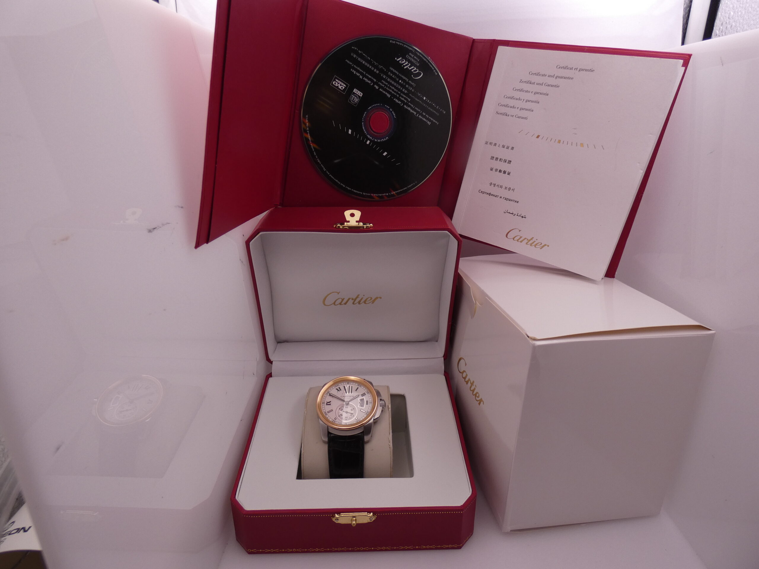 Cartier Calibre de Cartier 3389 Ghiera Oro Rosa 18Kt WITH PAPERS Anno 2013 Automatico Acciaio W7100039 - immagine 11