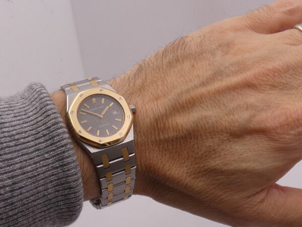 Audemars Piguet Royal Oak Lady Mid-Size 14470 Automatico Acciaio & Oro 18Kt With BOX Grey Dial ANNI '90 For Ladies
