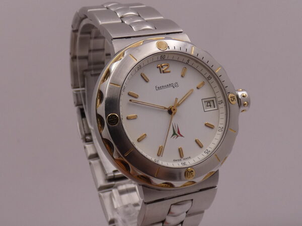 Eberhard & Co. Fly Matic Frecce Tricolori 42007 18Kt G.F. & Acciaio Automatico Anni 2000