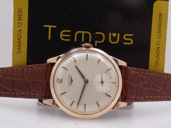 Longines Calatrava 7016 35mm ORO ROSA 18Kt ANNO 1963 TOP CONDITION Carica Manaule Vintage