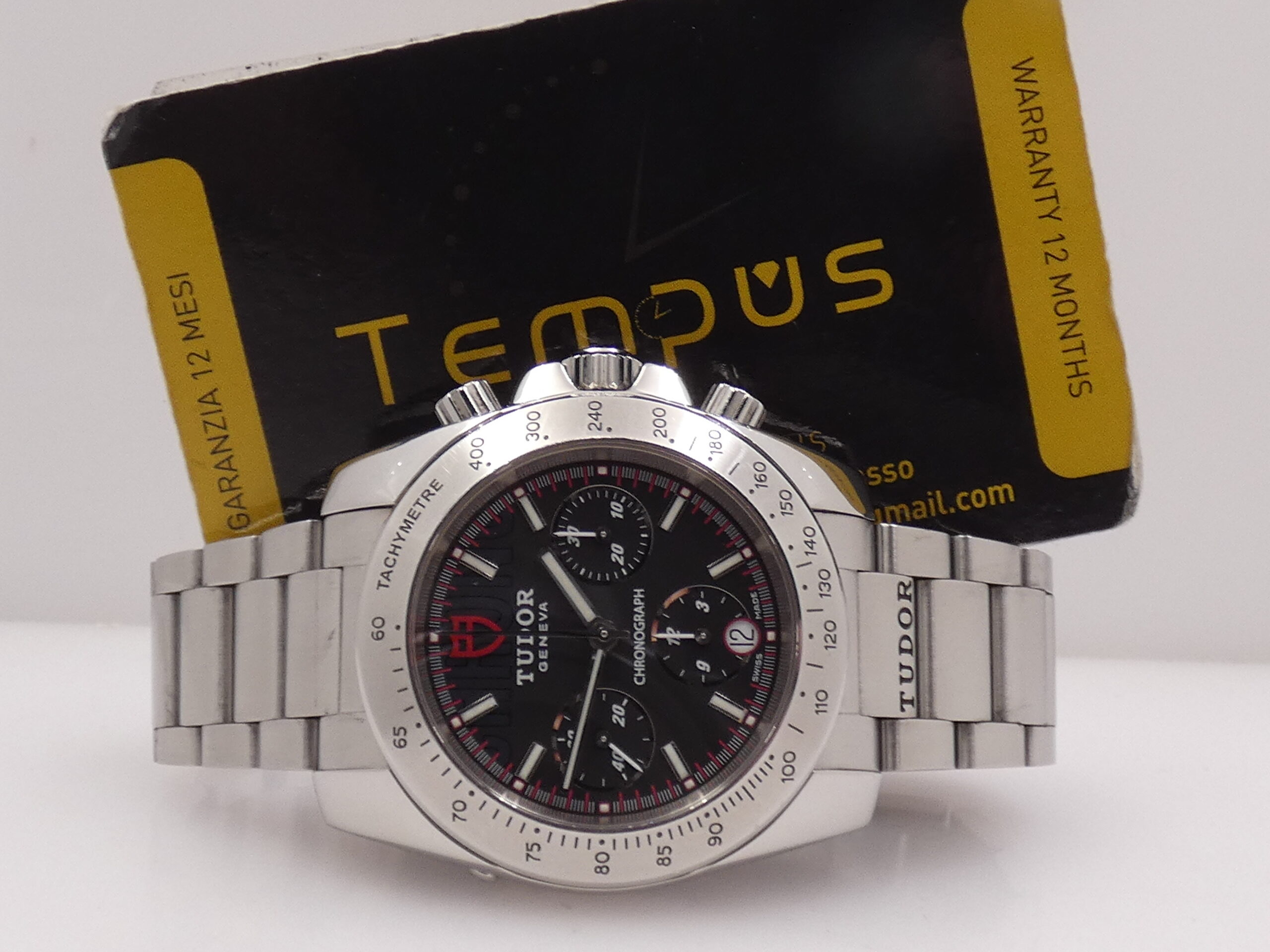 Cronografo Tudor Sport 20300 BOX&PAPERS Automatico ANNO 2008 Black Dial Braccialato Acciaio - immagine 2