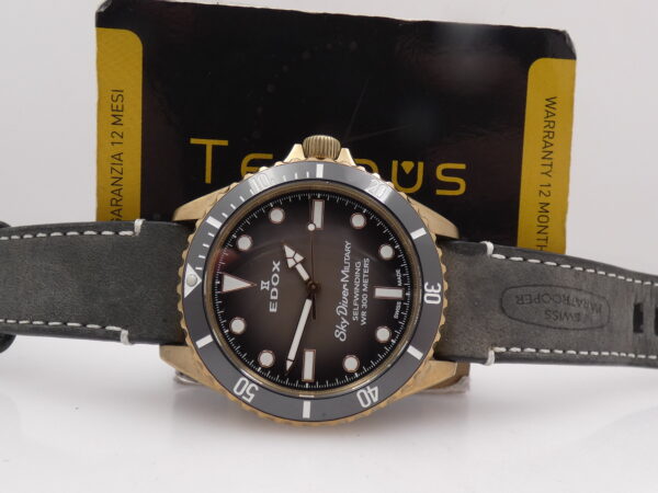 Edox Skydiver Military 80115 BRONZO WITH BOX Limited Edition Automatico