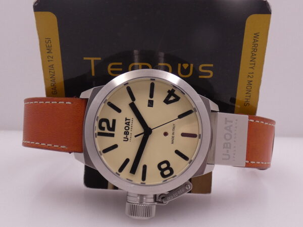 U-Boat Classico Italo Fontana 45mm 7126 BOX&PAPERS Anno 2012 Ivory Dial Automatico Acciaio