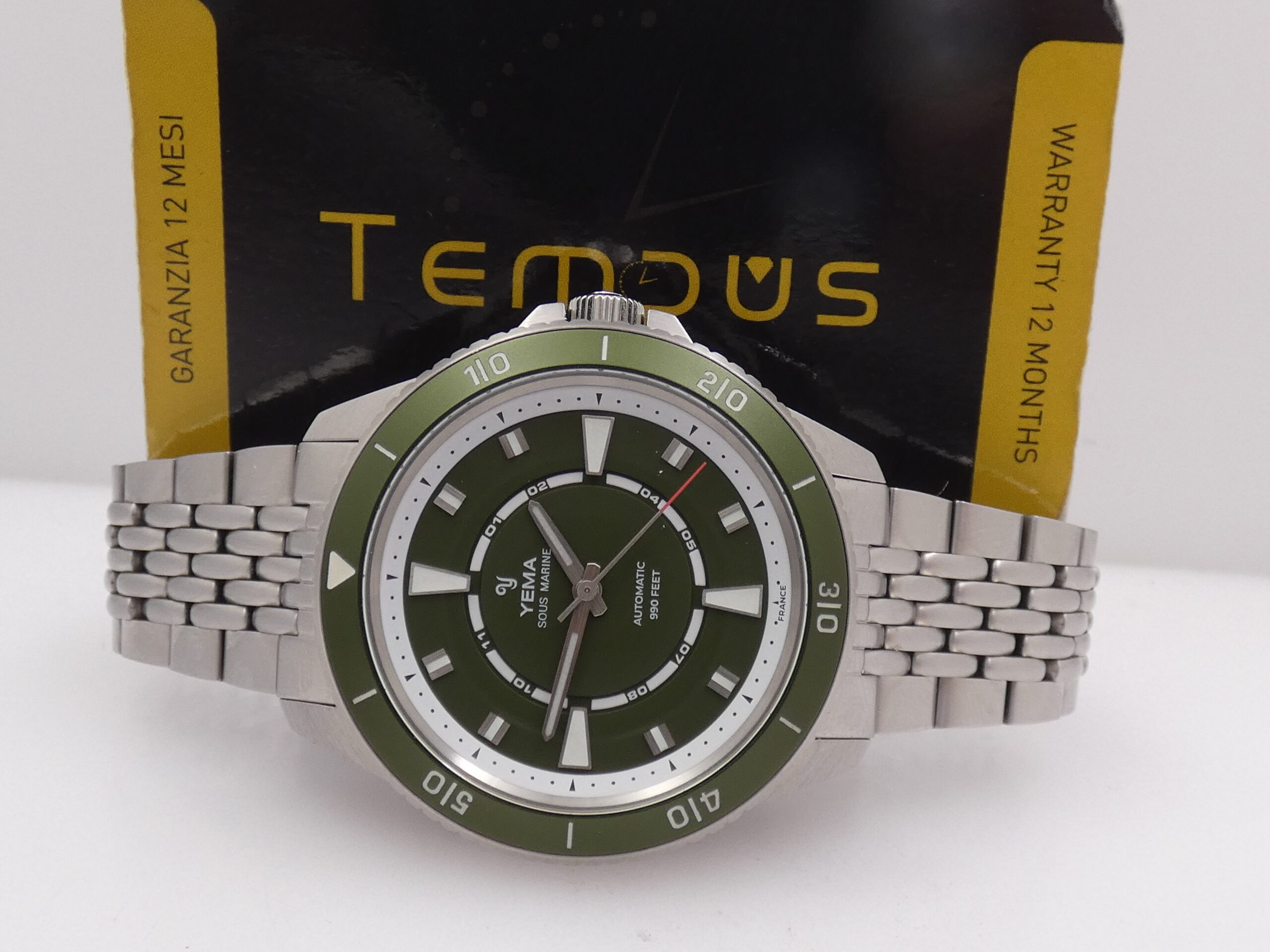 Yema Sous Marine VERDE LIKE NEW BOX&PAPERS Marzo 2024 Automatico Acciaio Braccialato YSMA23Z-ZMS - immagine 2