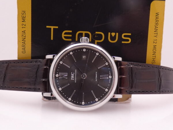 IWC Portofino Automatic 37mm IW4581 TOP CONDITION DIAMONDS DIAL BOX&PAPERS Anno 2018 Acciaio Cinturino SANTONI