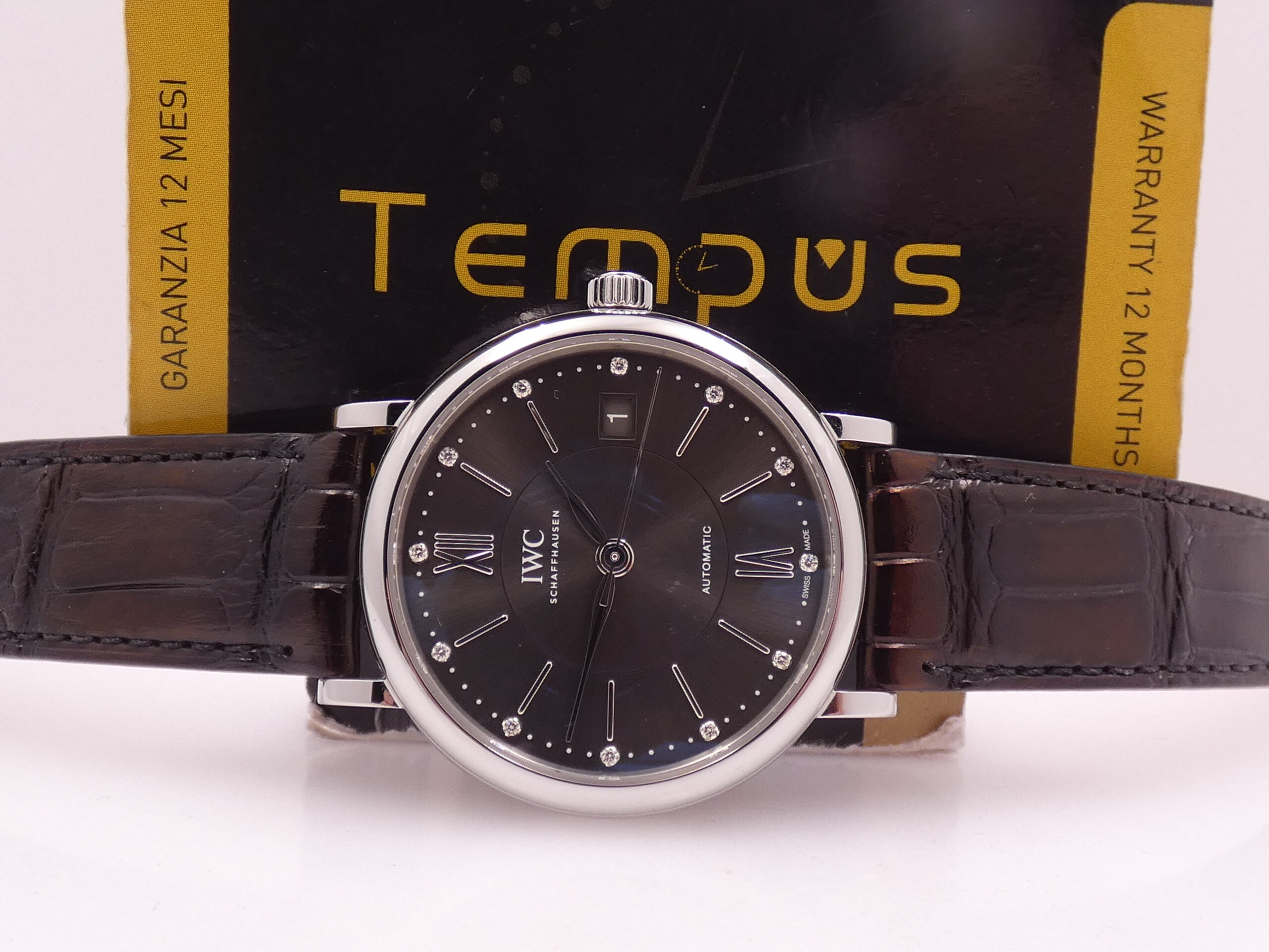 IWC Portofino Automatic 37mm IW4581 TOP CONDITION DIAMONDS DIAL BOX&PAPERS Anno 2018 Acciaio Cinturino SANTONI - immagine 2